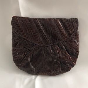 Vintage Varon genuine snakeskin clutch